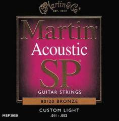 Struny do gitary Martin custom light 80/20 BRONZE MSP3050